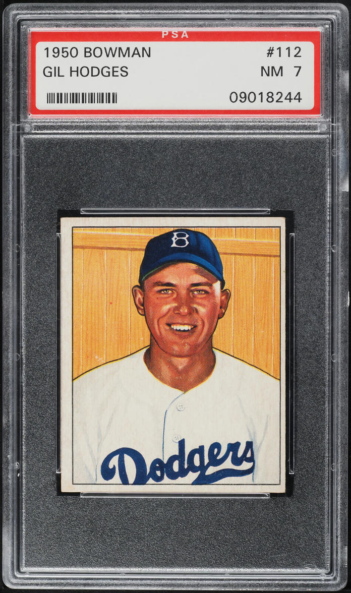 1950 Bowman Gil Hodges #112 PSA 7 NRMT