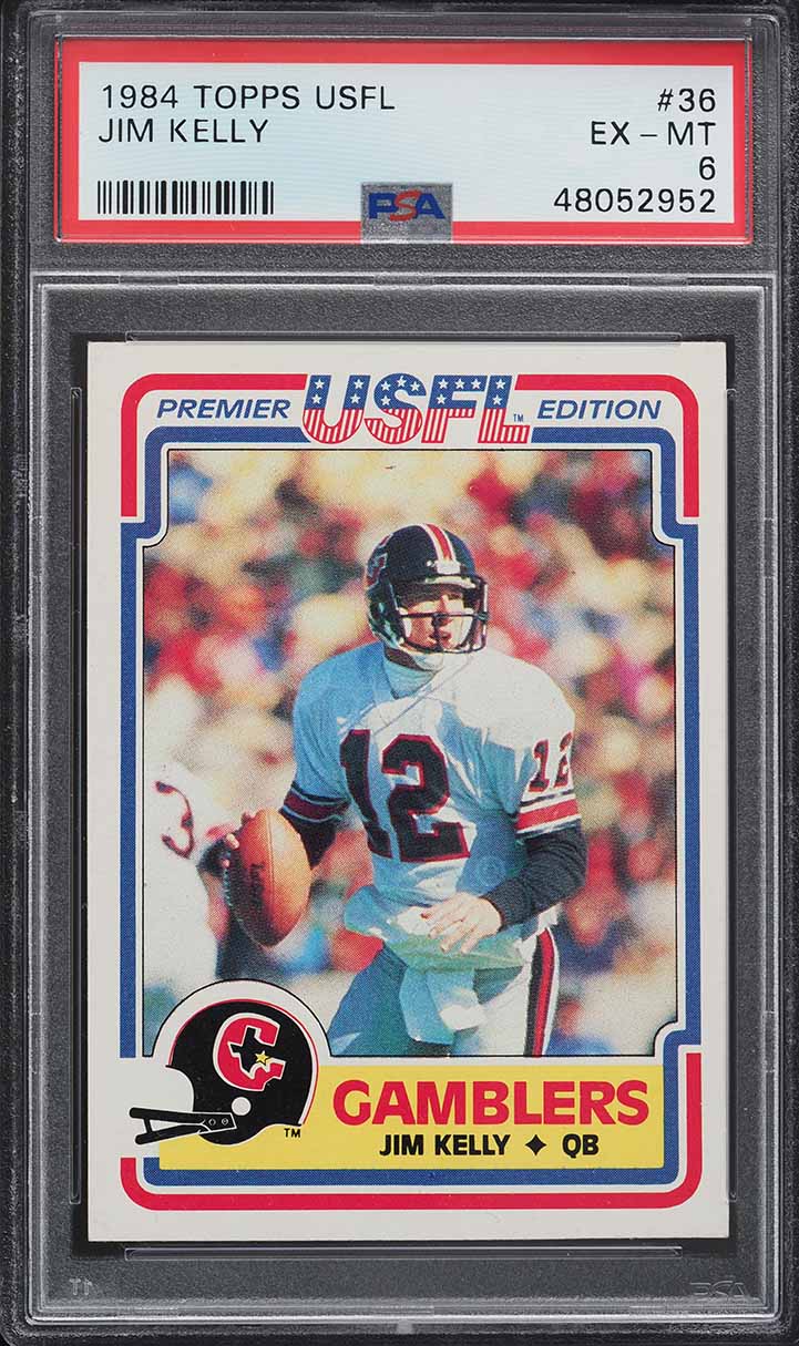 1984 Topps USFL Jim Kelly ROOKIE #36 PSA 6 EXMT