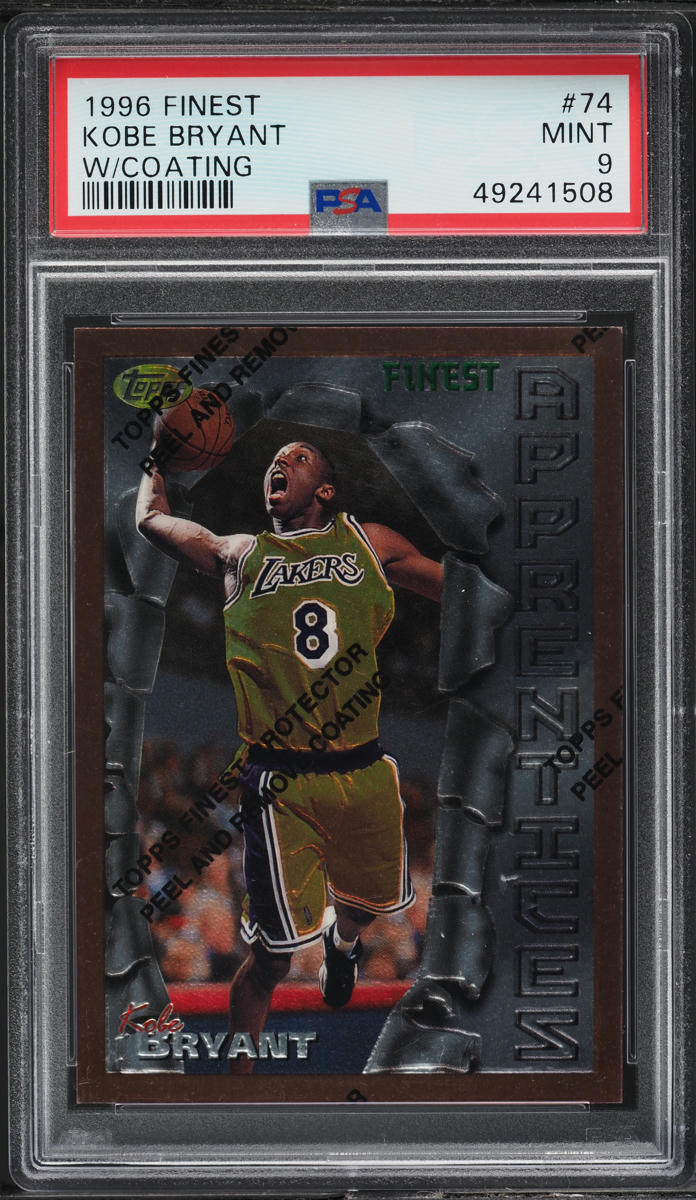 【PSA 9】1996 コービー・ブライアント #74 with coating Kobe Bryant 1996 Topps Finest #74 Bronze - Base (with