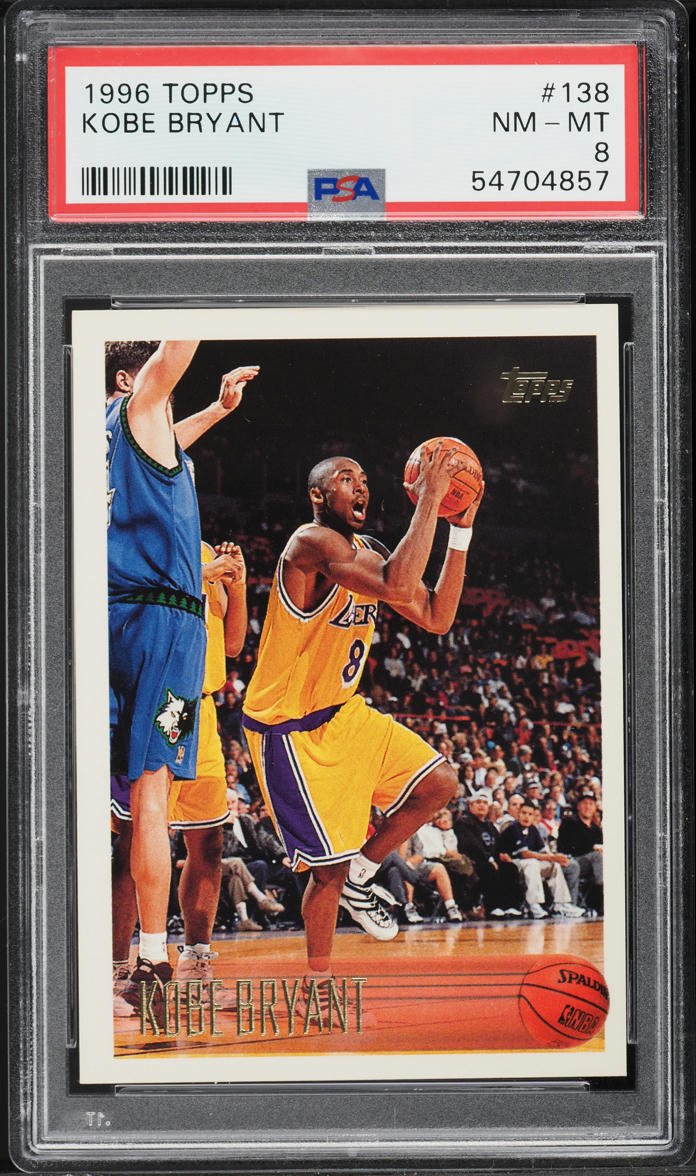 1996 Topps Basketball Kobe Bryant ROOKIE #138 PSA 8 NM-MT