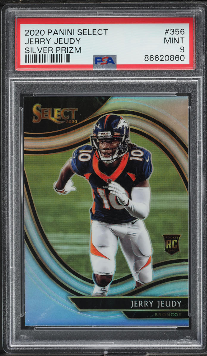 2020 Select Field Level Silver Prizm Jerry Jeudy ROOKIE #356 PSA 9 MINT