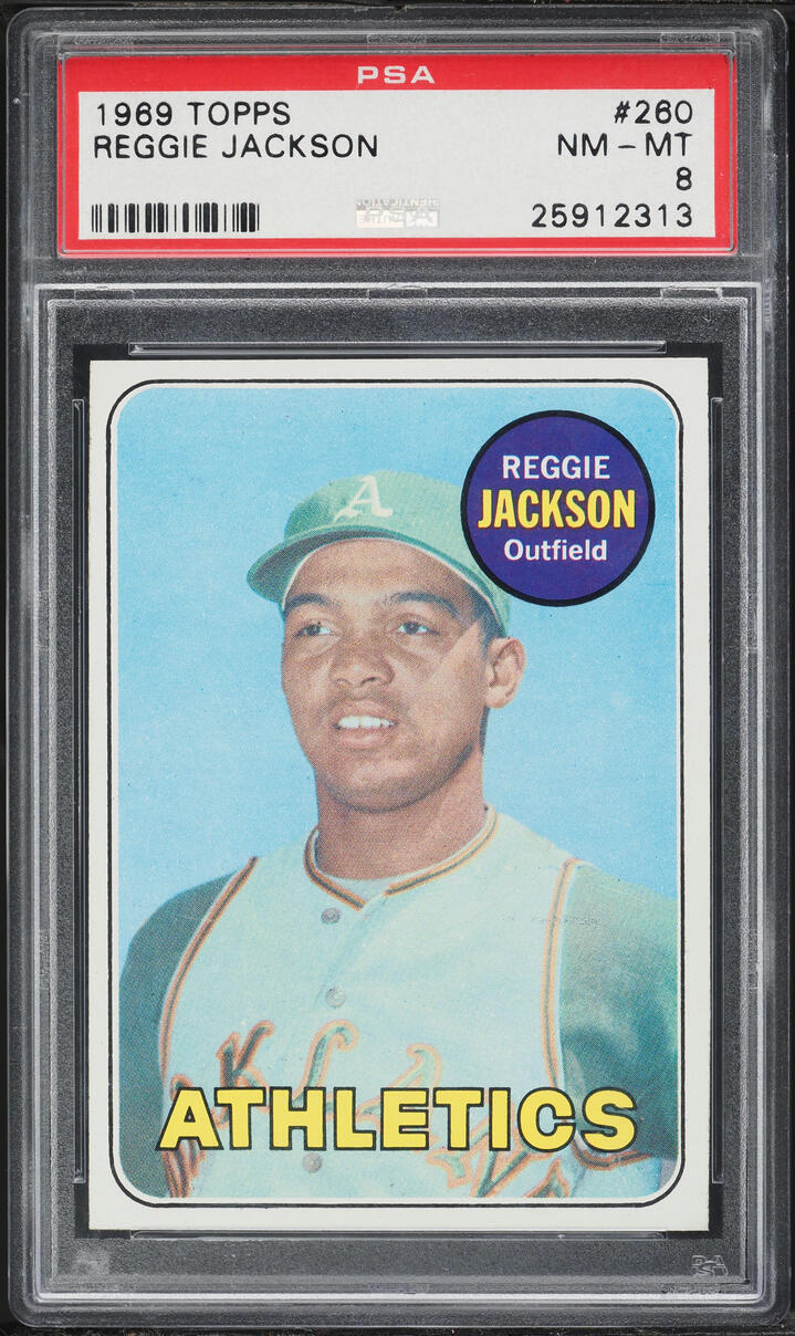 1969 Topps Reggie Jackson ROOKIE #260 PSA 8 NM-MT