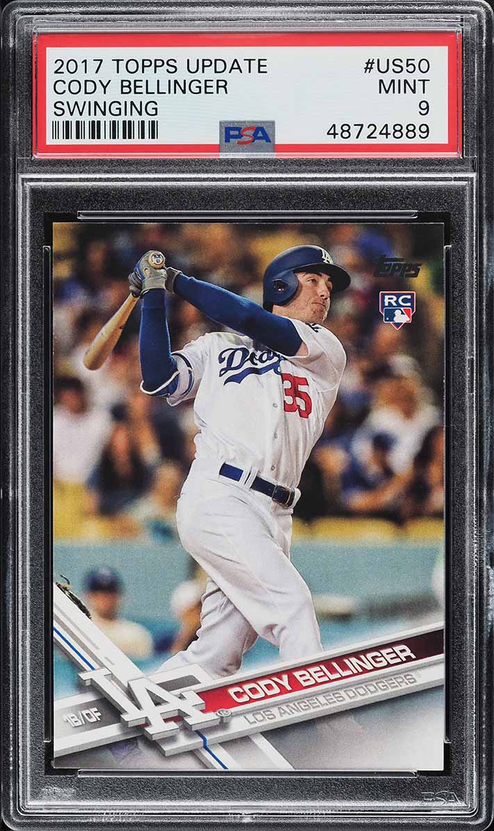 2017 Topps Update Swinging Cody Bellinger ROOKIE #US50 PSA 9 MINT