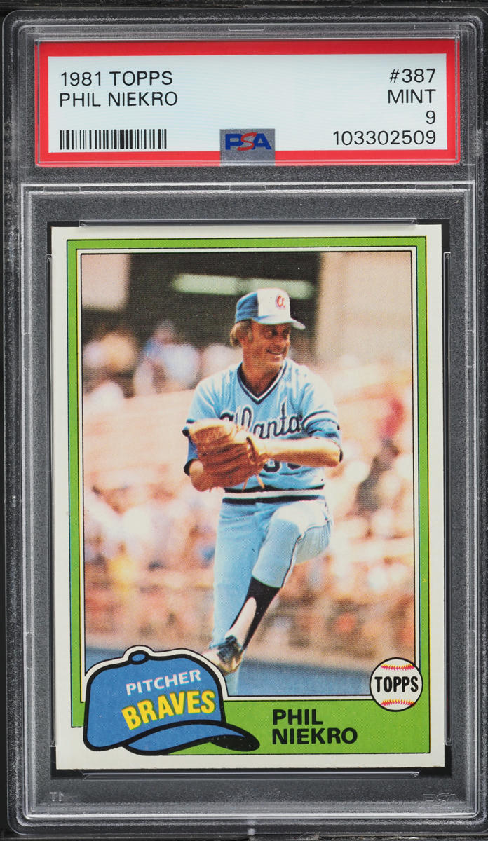 1981 Topps Phil Niekro #387 PSA 9 MINT