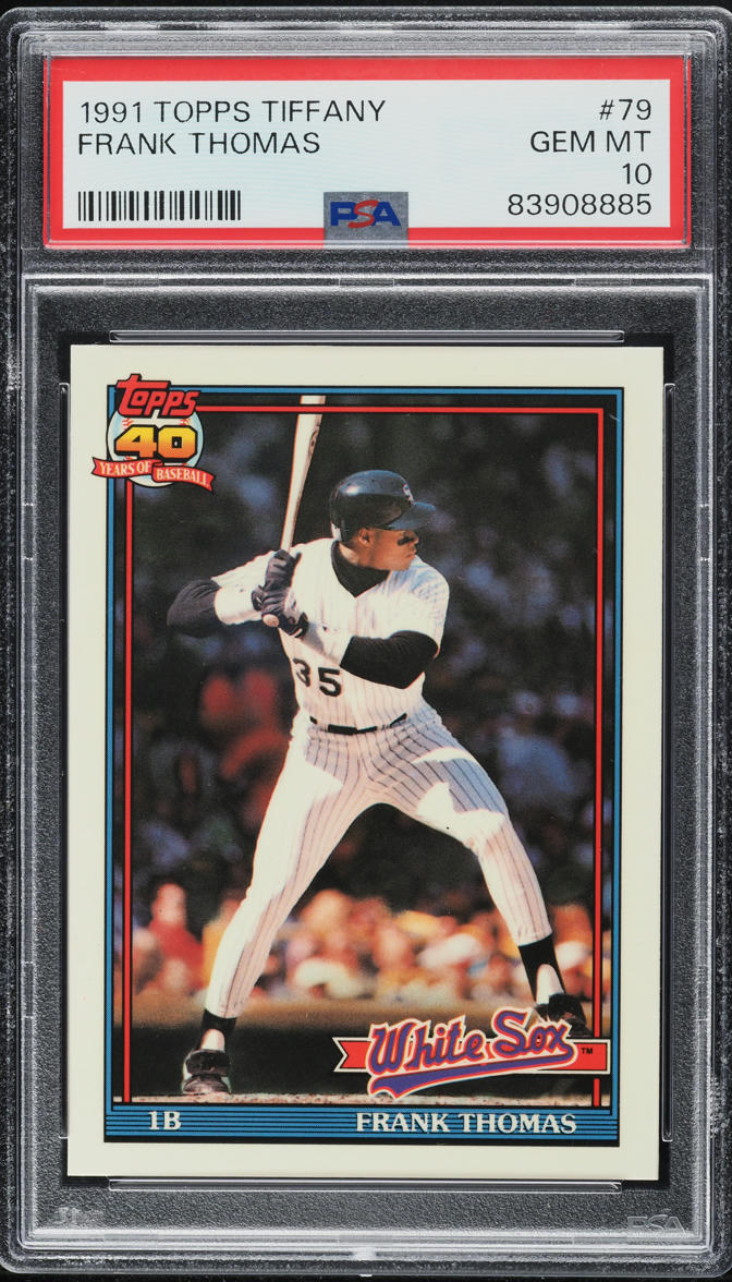 1991 Topps Tiffany Frank Thomas #79 PSA 10 GEM MINT