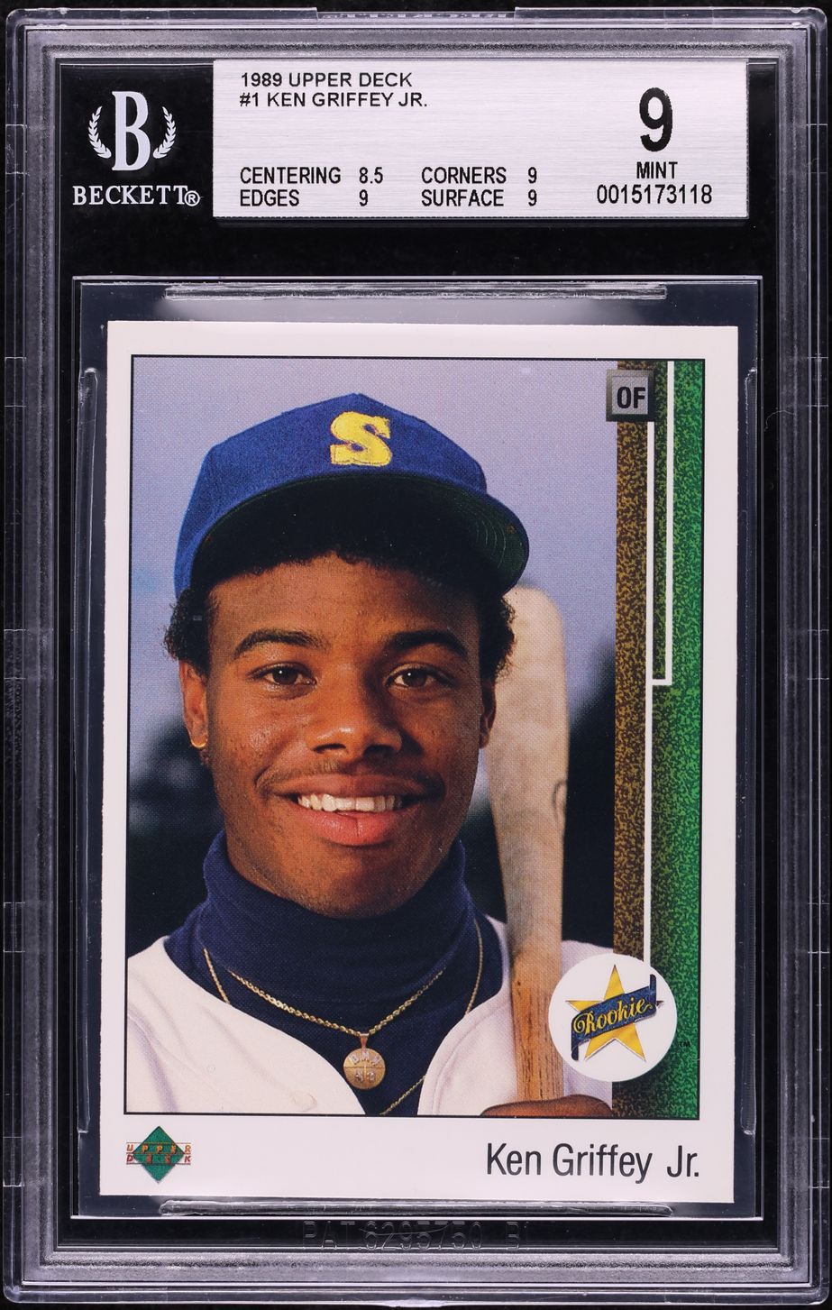 1989 Upper Deck Ken Griffey Jr. ROOKIE #1 BGS 9 MINT