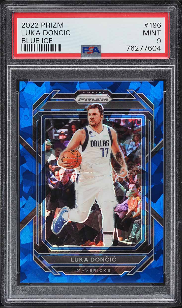 2022 Panini Prizm Blue Ice Luka Doncic /125 #196 PSA 9 MINT