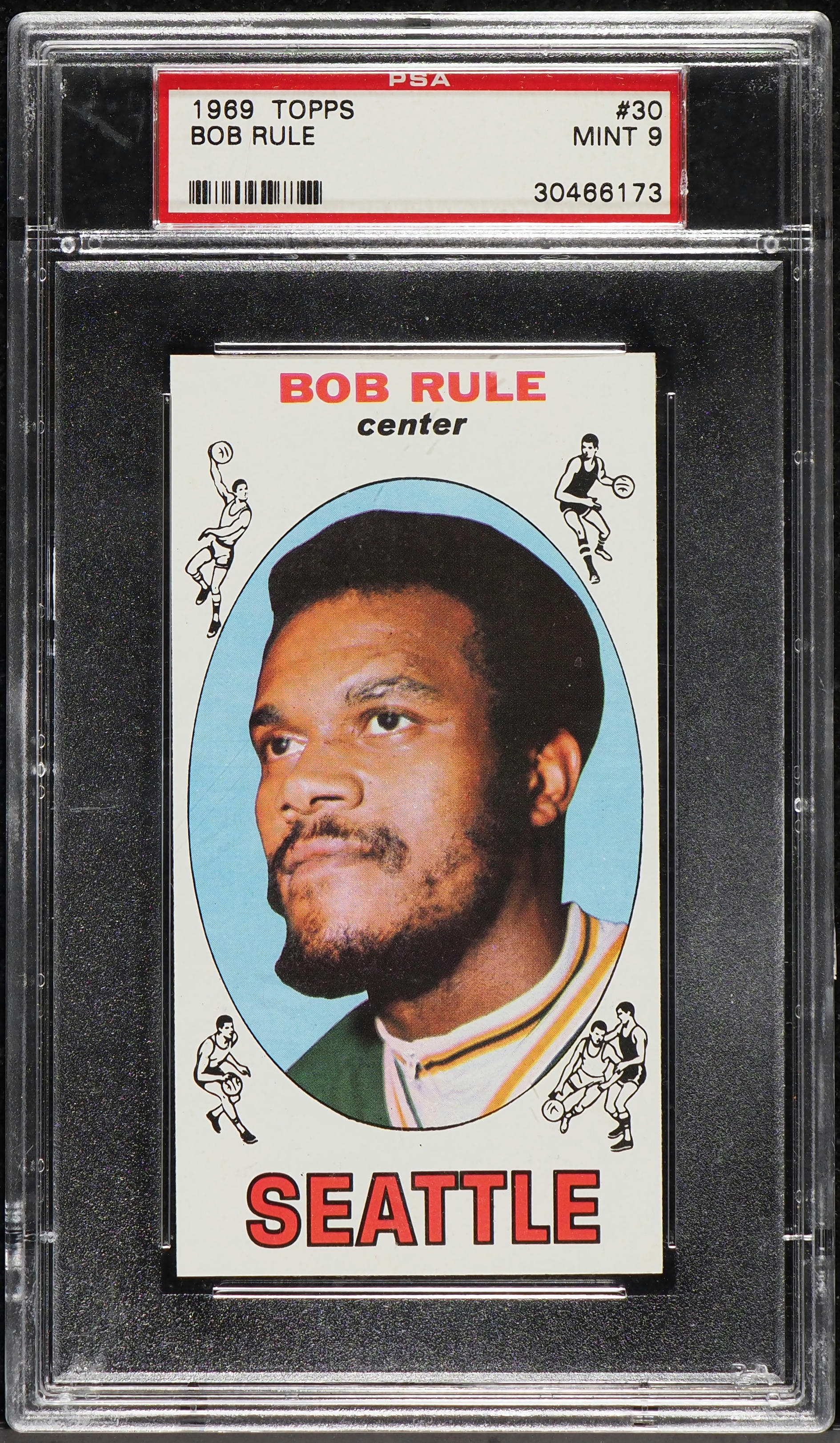 1969 Topps Basketball Bob Rule ROOKIE #30 PSA 9 MINT