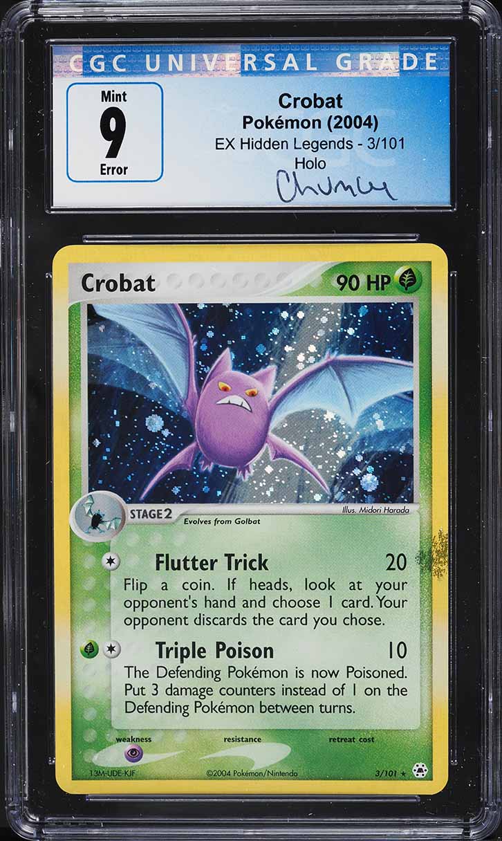 2004 Pokemon EX Hidden Legends Holo Crobat #3 CGC 9 MINT