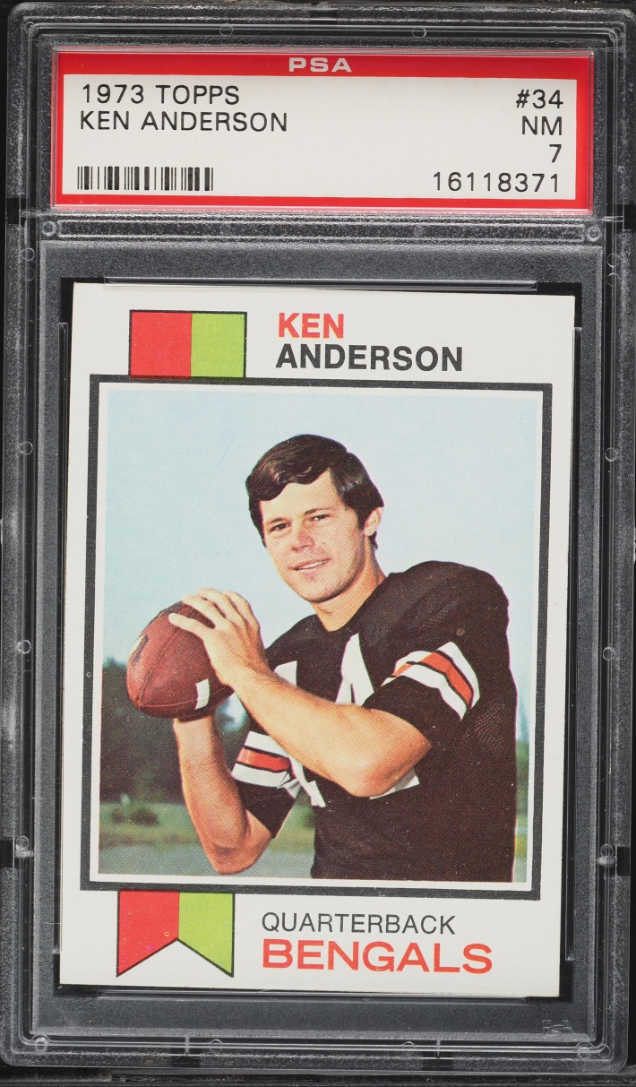 1973 Topps Football Ken Anderson ROOKIE #34 PSA 7 NRMT