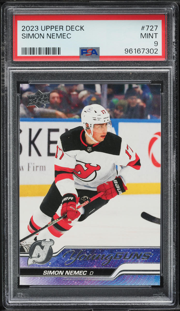 2023 Upper Deck Young Guns Simon Nemec ROOKIE #727 PSA 9 MINT