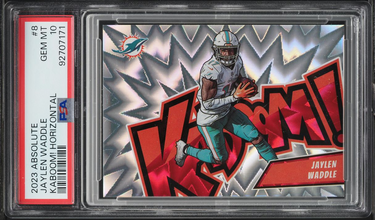 2023 Absolute Kaboom! Horizontal Jaylen Waddle #8 PSA 10 GEM MINT