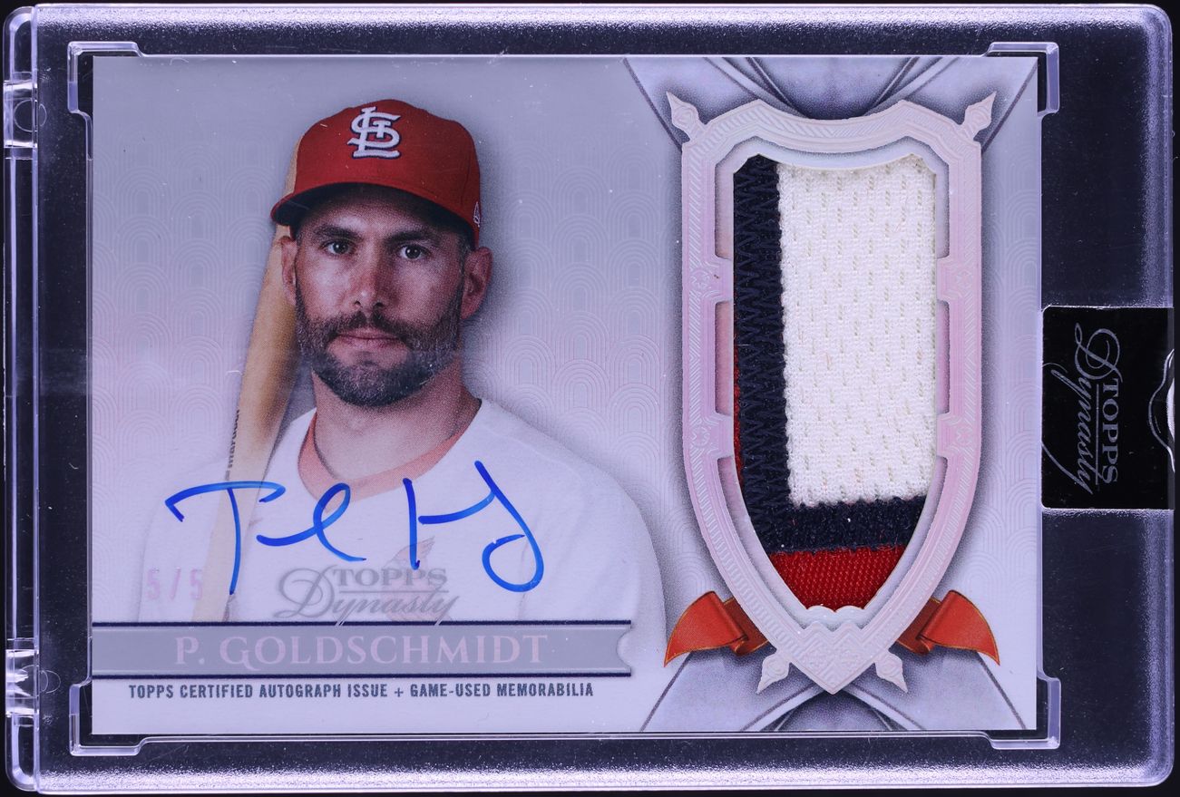 2024 Topps Dynasty Silver Paul Goldschmidt PATCH AUTO 5/5 #DAP-PG2