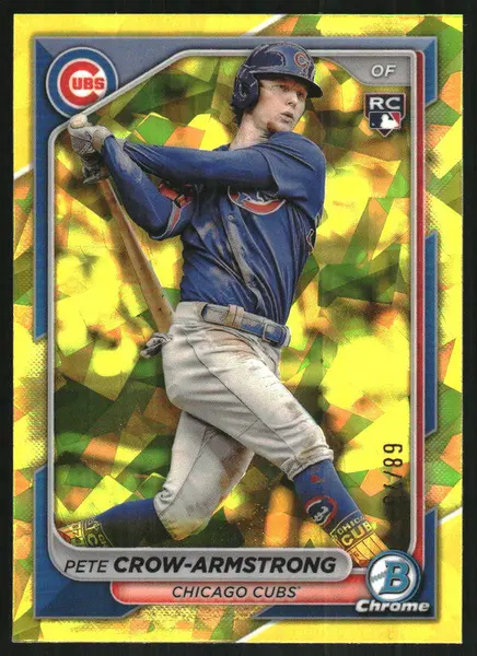 2024 Bowman Chrome Sapphire Yellow #45 Pete Crow-Armstrong RC /75