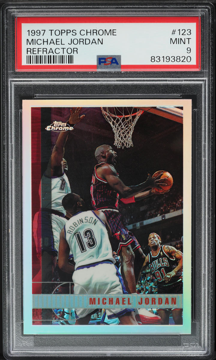 1997 Topps Chrome Refractor Michael Jordan #123 PSA 9 MINT