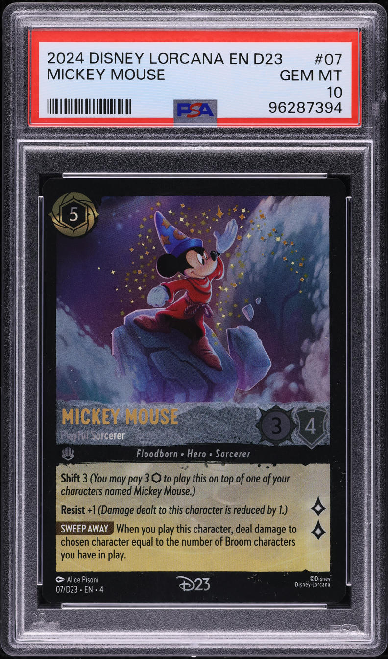 2024 Disney Lorcana En D23 Expo Promo Mickey Mouse #07 PSA 10 GEM MINT