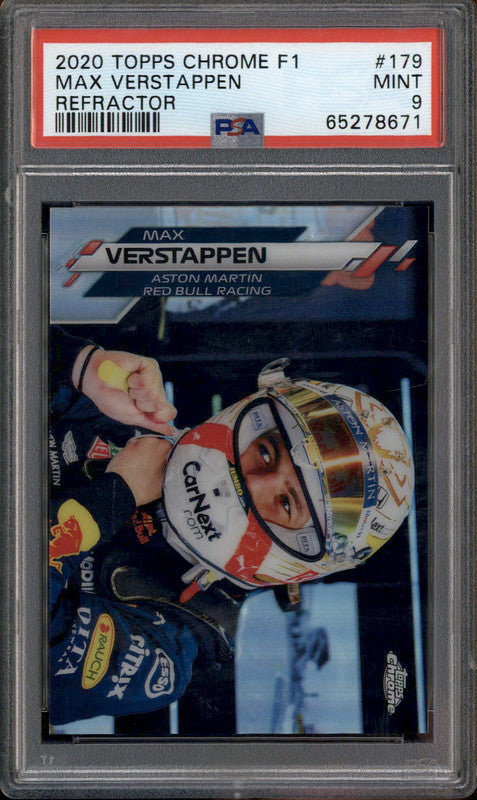 2020 Topps Chrome Formula 1 Refractor #179 Max Verstappen PSA 9