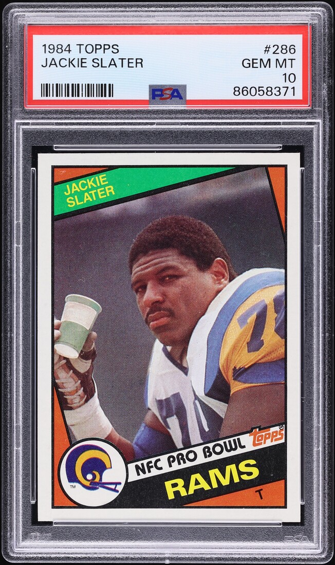 1984 Topps Football Jackie Slater ROOKIE #286 PSA 10 GEM MINT