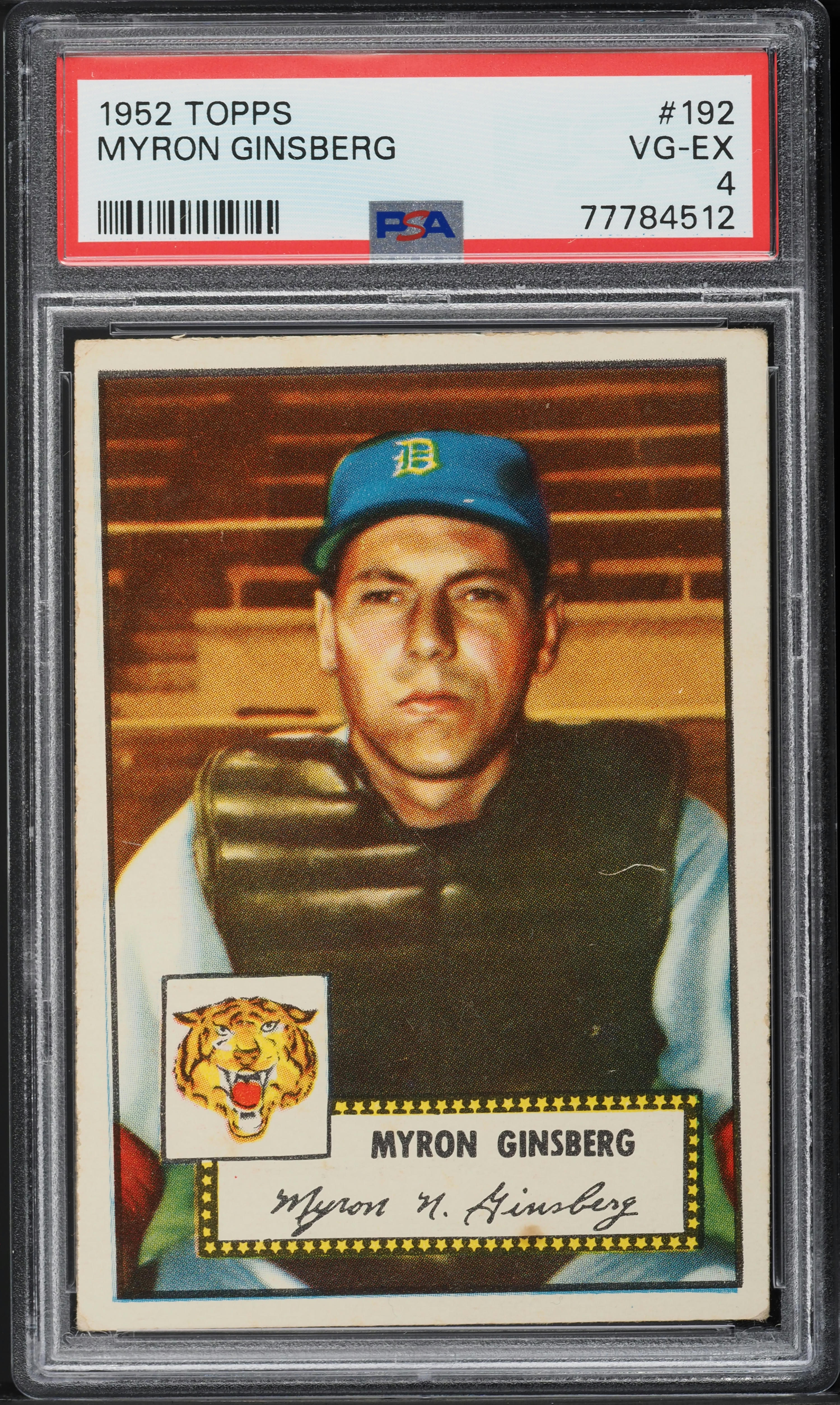 1952 Topps Myron Ginsberg #192 PSA 4 VGEX