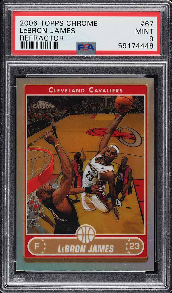 2006 Topps Chrome Refractor LeBron James #67 PSA 9 MINT