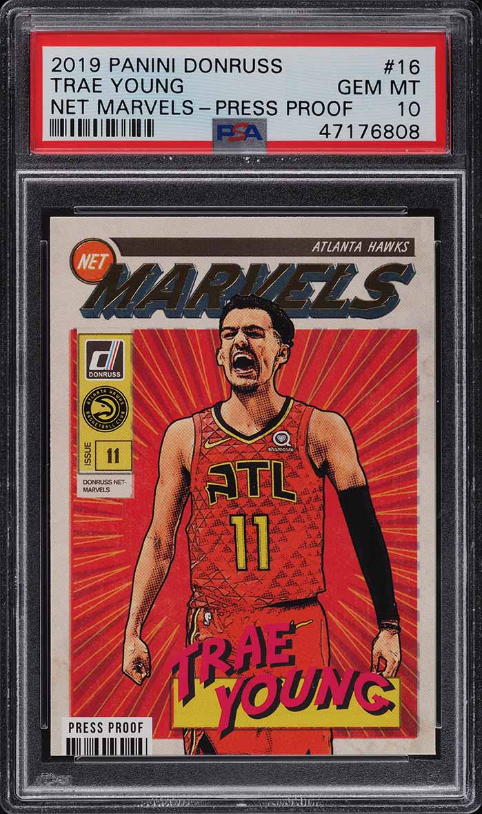 2019 Donruss Net Marvels Press Proof Trae Young #16 PSA 10 GEM MINT
