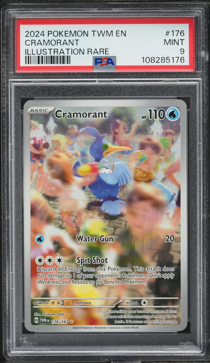 2024 Pokemon SV Twilight Masquerade Illustration Rare Cramorant #176 PSA 9 MINT