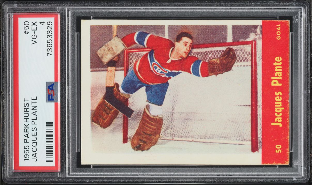 1955 Parkhurst Jacques Plante ROOKIE #50 PSA 4 VGEX