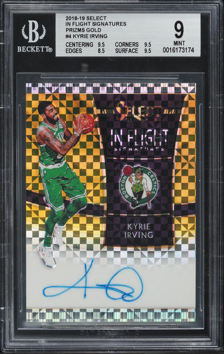 2018 Select In Flight Signatures Gold Prizm Kyrie Irving AUTO /10 