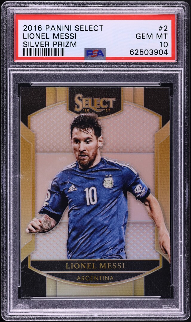 2016 Select Silver Prizm Lionel Messi #2 PSA 10 GEM MINT