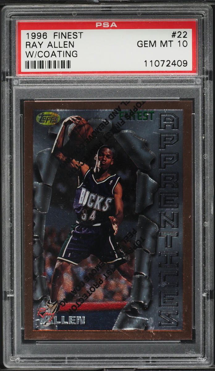 1996 Finest Basketball w/ Coating Ray Allen ROOKIE #22 PSA 10 GEM MINT
