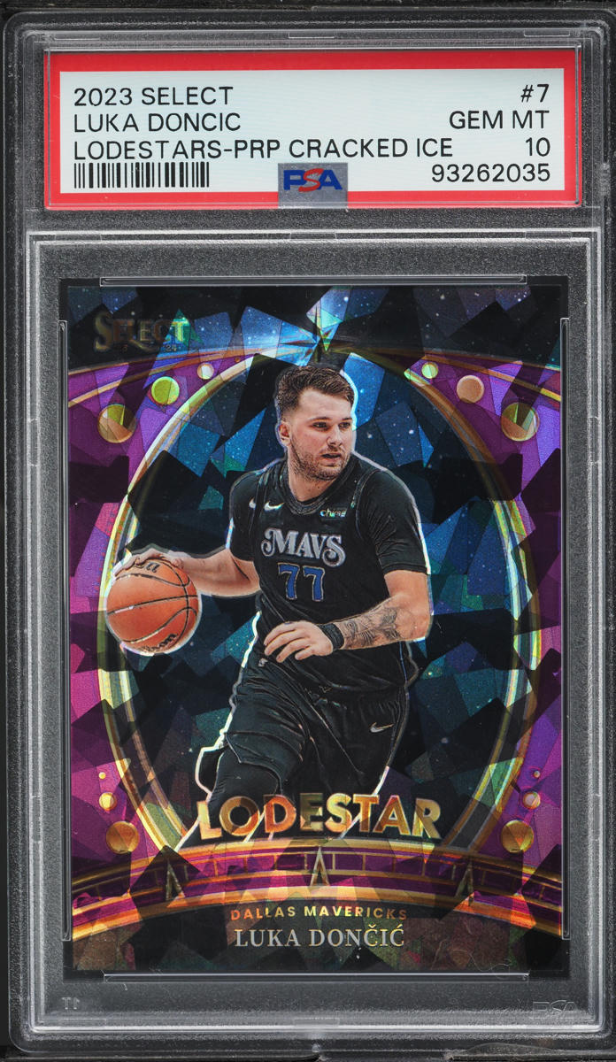 2023 Select Lodestars Purple Cracked Ice Luka Doncic /75 #7 PSA 10 GEM MINT
