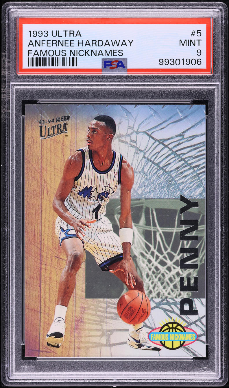 1993 Ultra Famous Nicknames Anfernee Hardaway ROOKIE #5 PSA 9 MINT