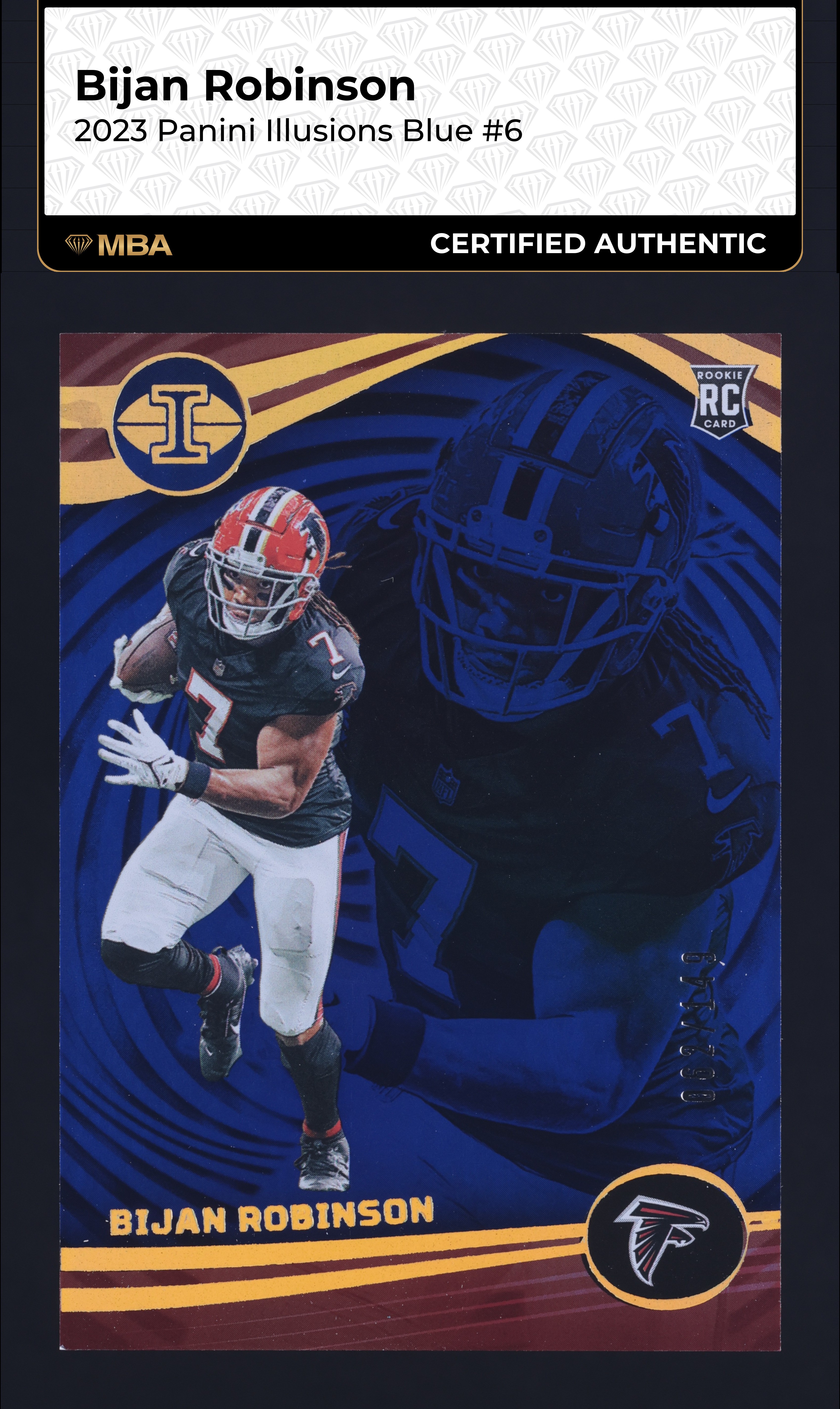 2023 Panini Illusions Blue Bijan Robinson ROOKIE /149 #6 MBA AUTH