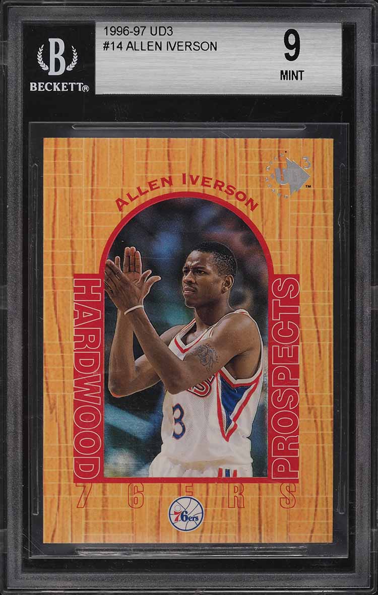 1996 UD3 Basketball Allen Iverson ROOKIE #14 BGS 9 MINT