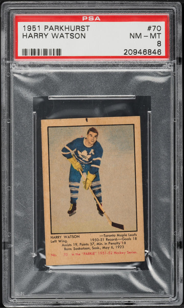 1951 Parkhurst Harry Watson ROOKIE #70 PSA 8 NM-MT
