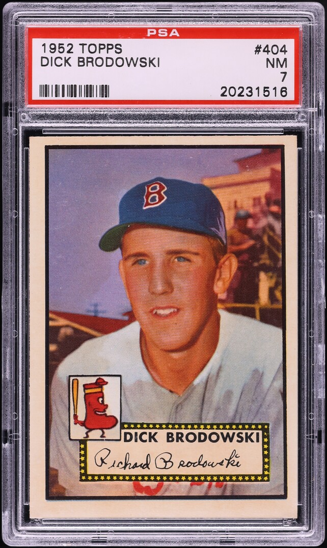 1952 Topps Dick Brodowski #404 PSA 7 NRMT