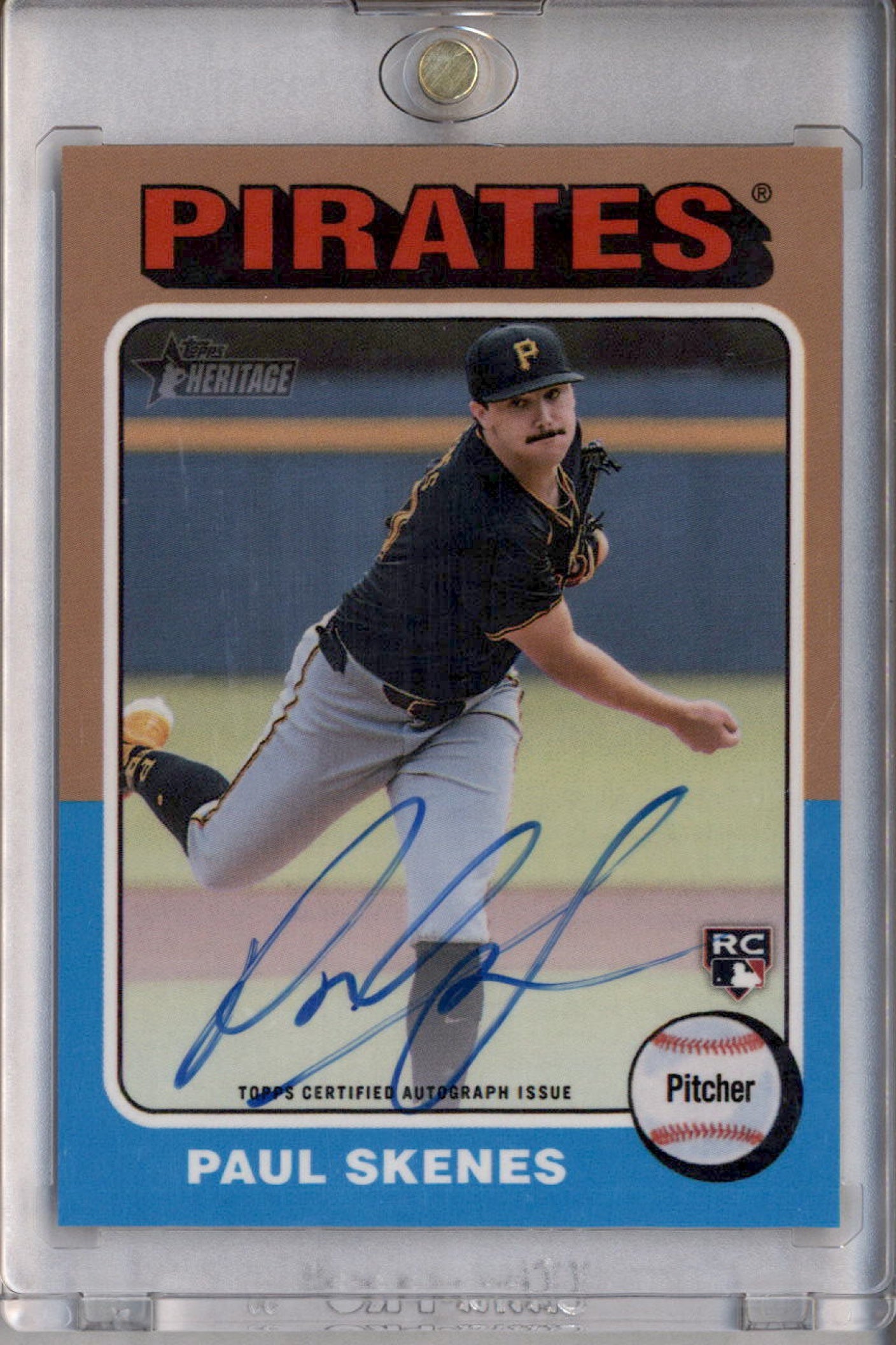 2024 Topps Heritage High Number Real One Autographs #ROA-PS Paul Skenes RC Auto
