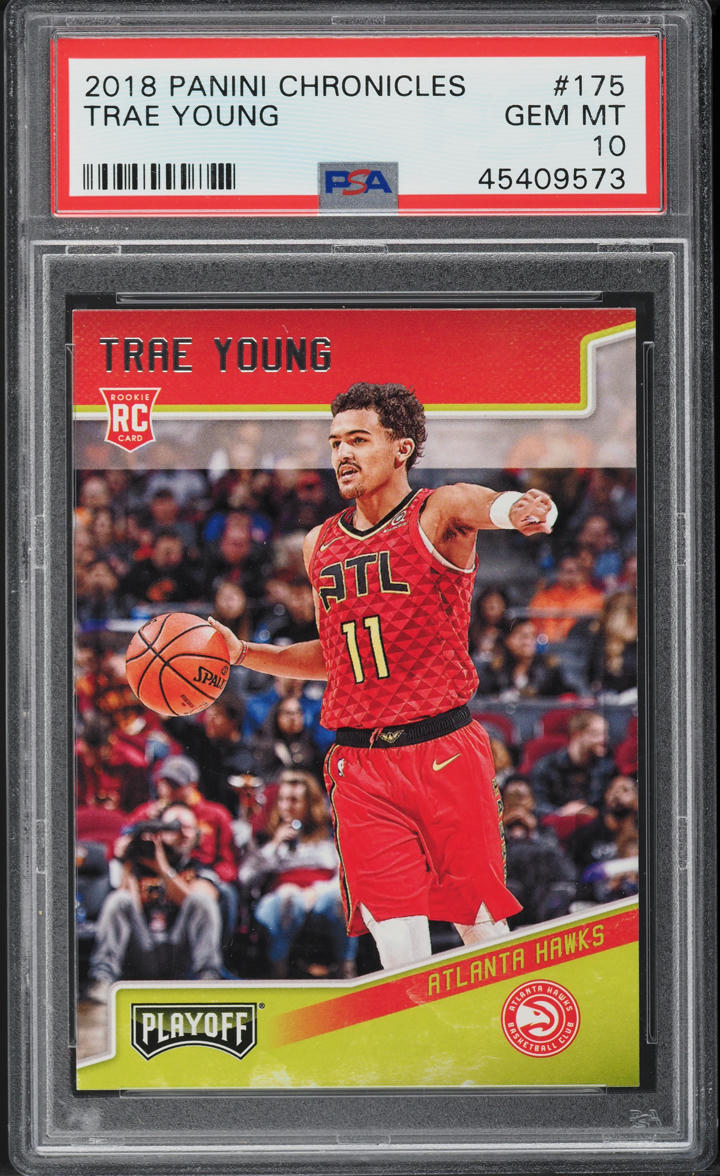 2018 Panini Chronicles Playoff Trae Young ROOKIE #175 PSA 10 GEM MINT