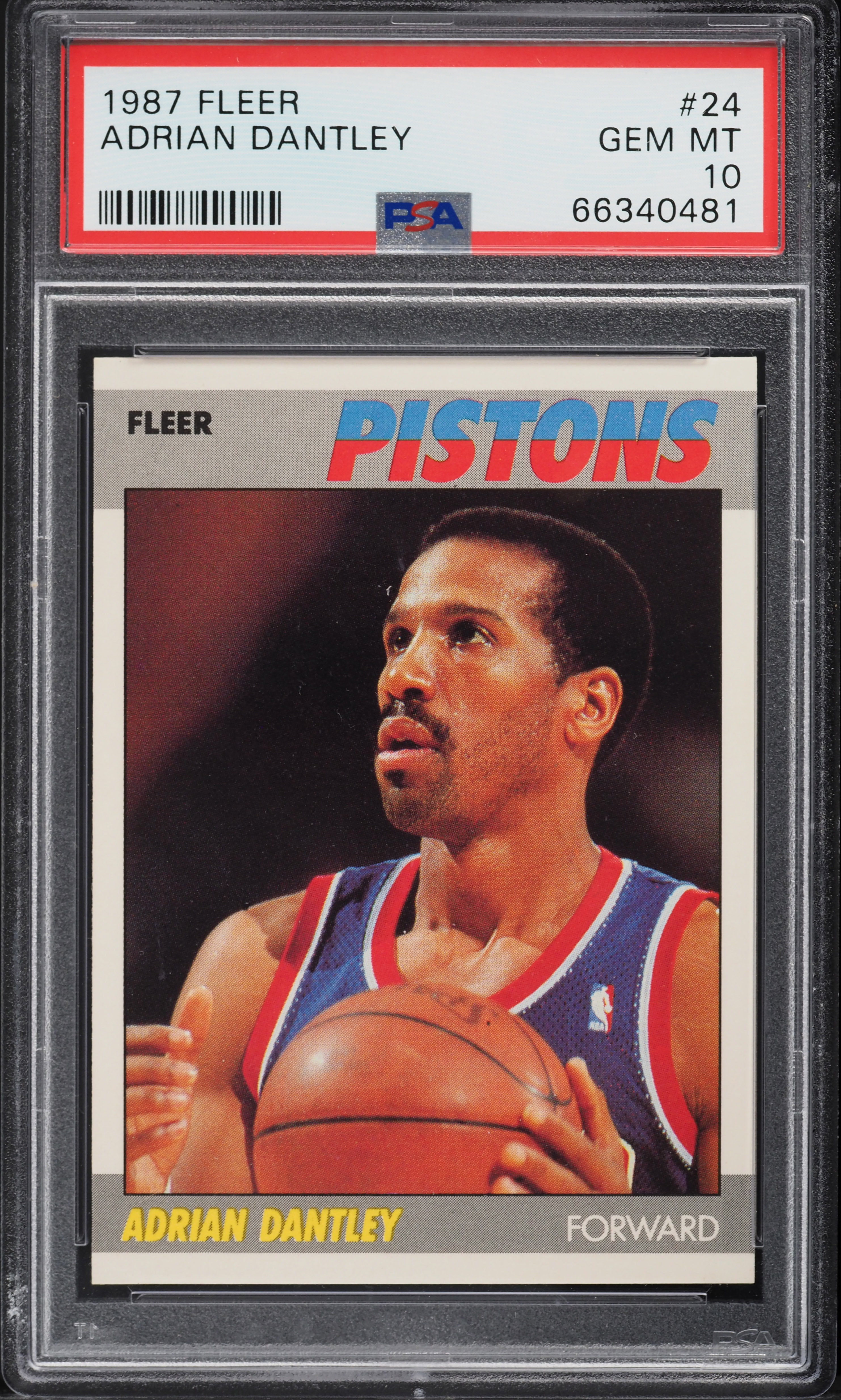 1987 Fleer Basketball Adrian Dantley #24 PSA 10 GEM MINT