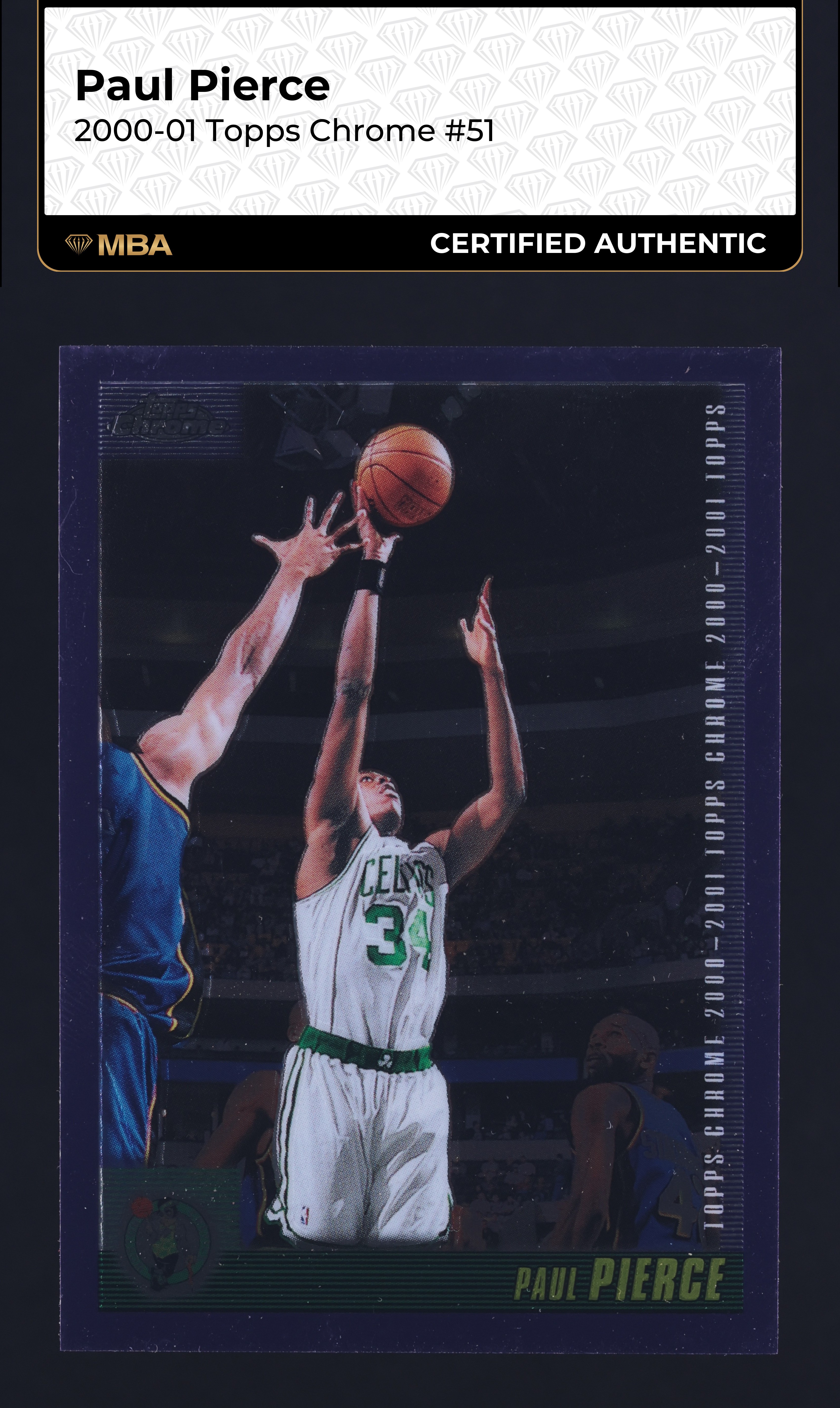 2000 Topps Chrome Paul Pierce #51 MBA AUTH