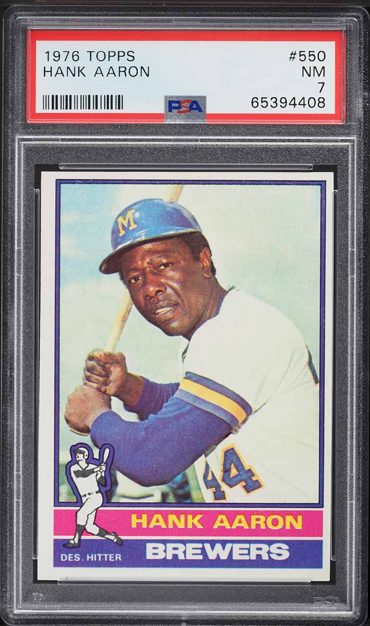 1976 Topps Hank Aaron #550 PSA 7 NRMT