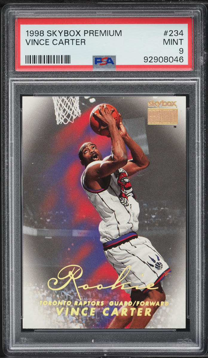 1998 Skybox Premium Vince Carter ROOKIE #234 PSA 9 MINT