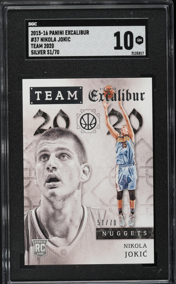 2015 Panini Excalibur Team 2020 Silver Nikola Jokic ROOKIE /70 #37 SGC 10 GEM