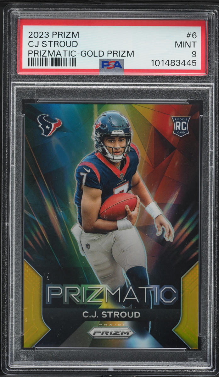 2023 Panini Prizm Prizmatic Gold C.J. Stroud ROOKIE /10 #6 PSA 9 MINT