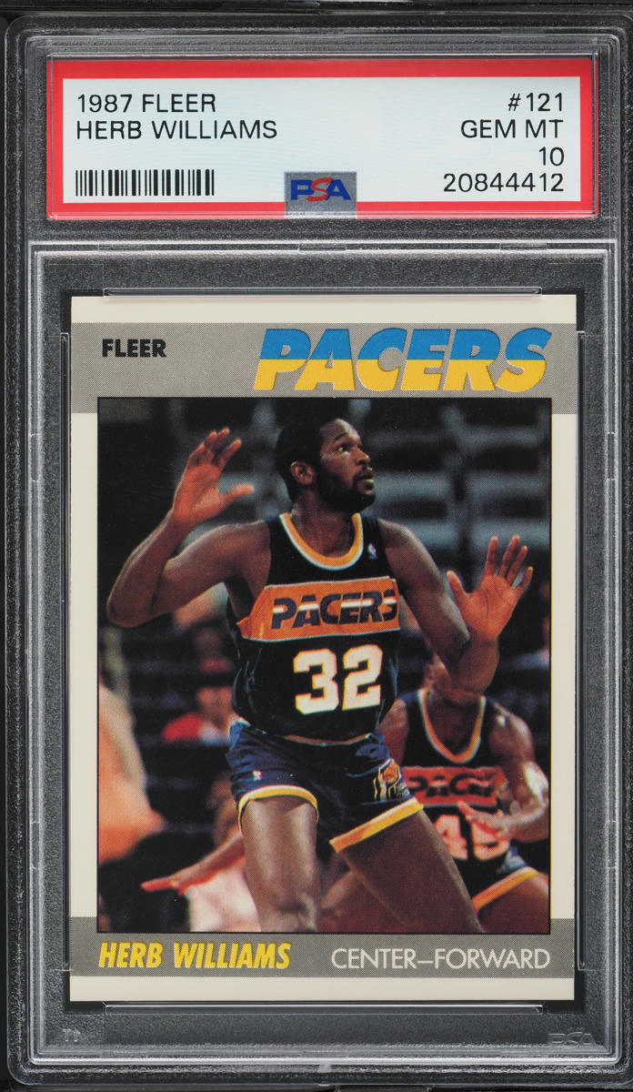 1987 Fleer Basketball Herb Williams #121 PSA 10 GEM MINT