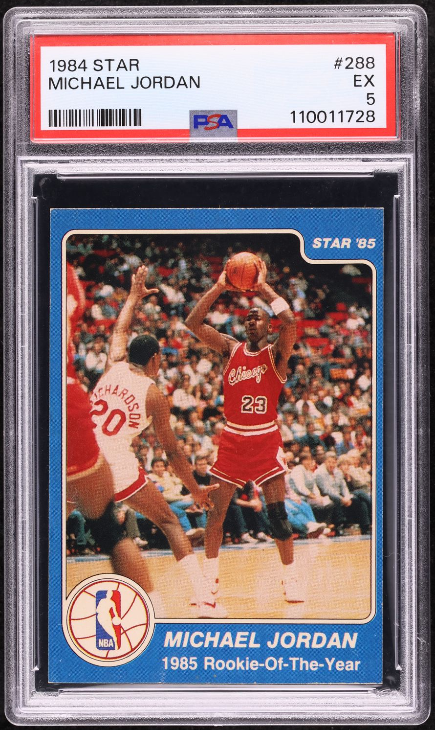 1984 Star Basketball Michael Jordan ROOKIE #288 PSA 5 EX