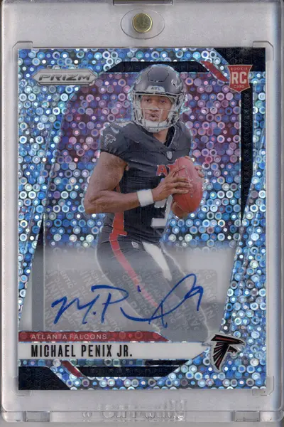 2024 Panini Prizm Autographs No Huddle Prizm #378 Michael Penix Jr. RC Auto