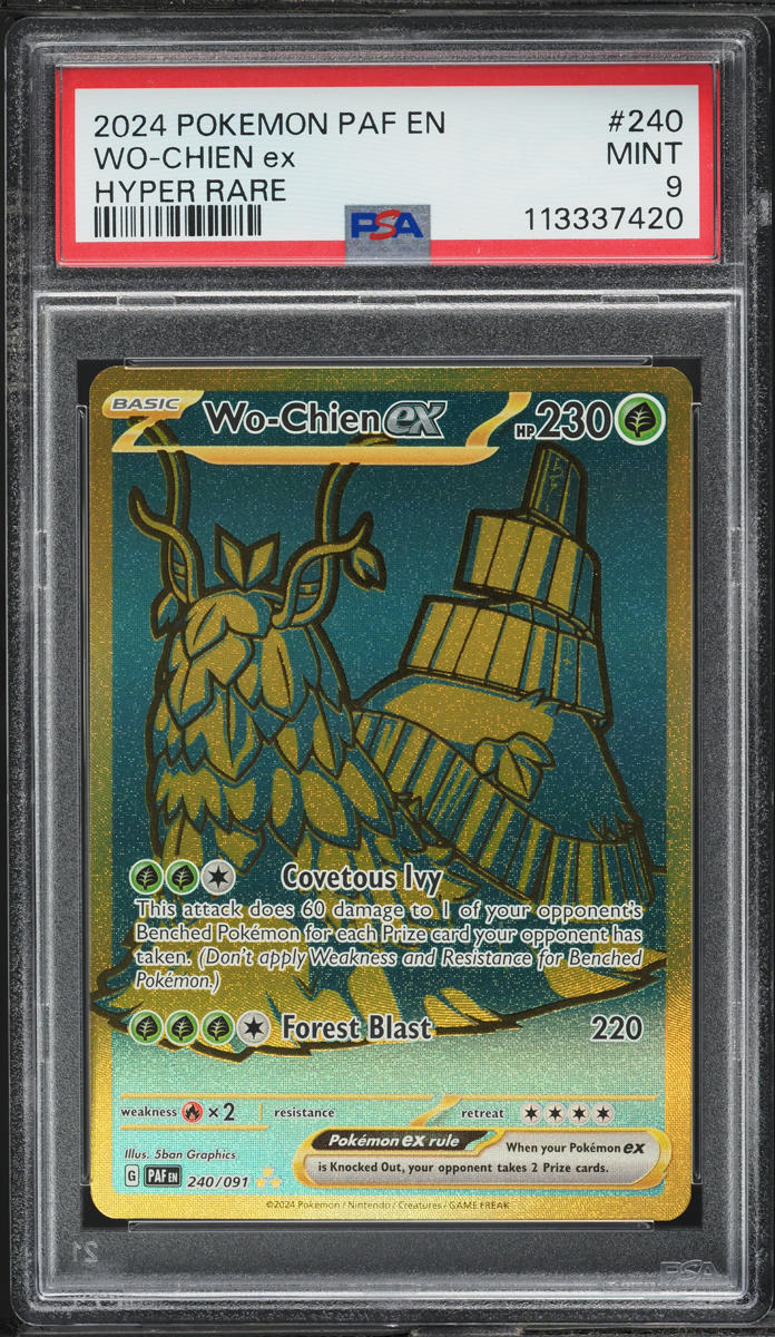 2024 Pokemon Scarlet & Violet Paldean Fates Full Art Wo-Chien ex #240 PSA 9 MINT