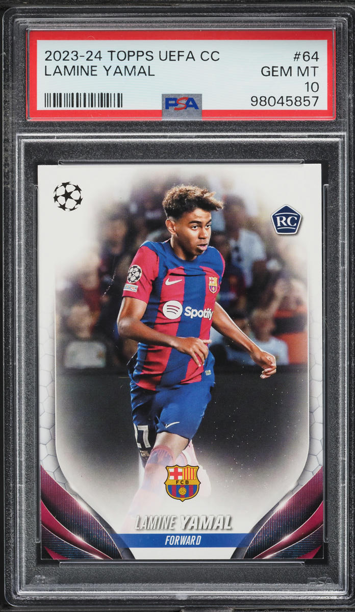 2023 Topps UEFA Club Competitions Lamine Yamal ROOKIE #64 PSA 10 GEM MINT
