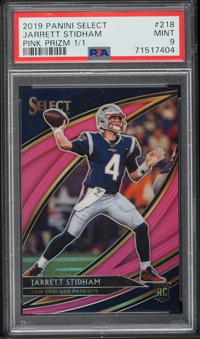 2019 Select Field Level Pink Prizm Jarrett Stidham ROOKIE 1/1 #218 PSA 9 MINT
